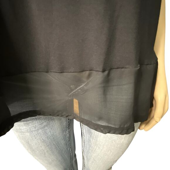 CATO Chiffon Trim Dress Tank Top Size 26/28 in Black - Picture 7 of 9